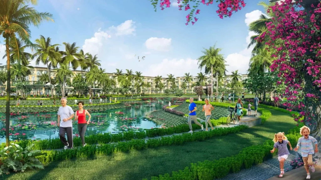 Hồ bơi và cảnh quan ven sông Sun Galaxy Complex